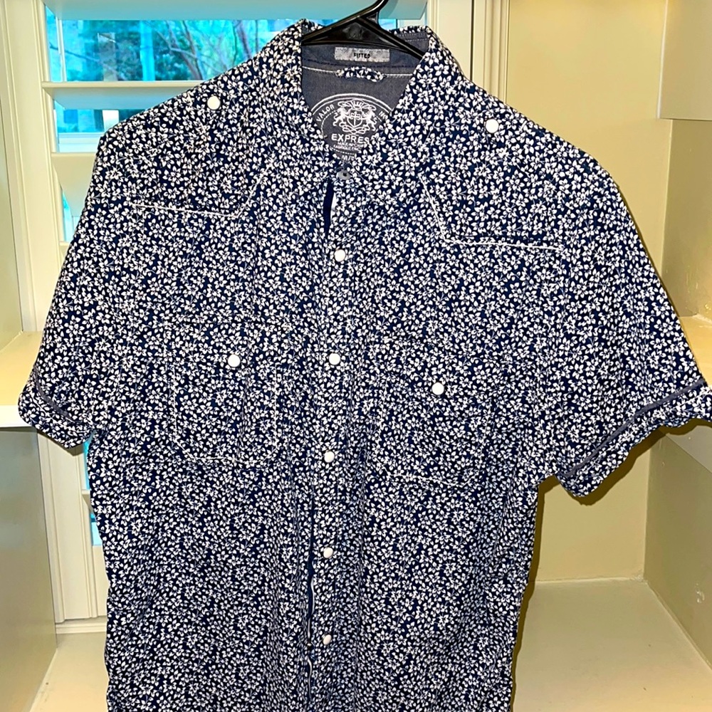 Beautiful floral snap button down.  Western feel by Express